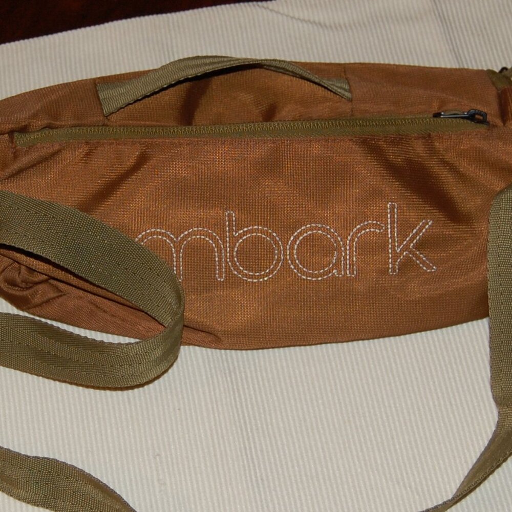 Embark Fanny Pack Green/Tan 12" x 5"  Good Preowned Condition